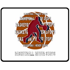 Basketball Never Stops Fleece Blanket (medium)  by Valentinaart