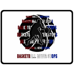 Basketball Never Stops Double Sided Fleece Blanket (large)  by Valentinaart