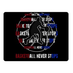 Basketball Never Stops Fleece Blanket (small) by Valentinaart