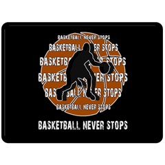 Basketball Never Stops Double Sided Fleece Blanket (large)  by Valentinaart
