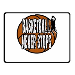 Basketball Never Stops Double Sided Fleece Blanket (small)  by Valentinaart