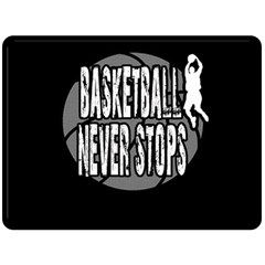 Basketball Never Stops Double Sided Fleece Blanket (large)  by Valentinaart