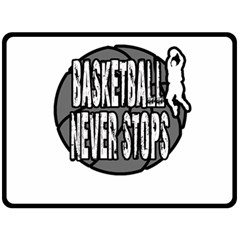 Basketball Never Stops Double Sided Fleece Blanket (large)  by Valentinaart