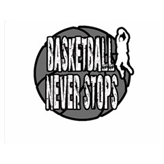 Basketball Never Stops Double Sided Flano Blanket (medium)  by Valentinaart