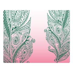 Toggle The Widget Bar Leaf Green Pink Double Sided Flano Blanket (large)  by Mariart