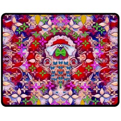 Hawaiian Poi Cartoon Dog Double Sided Fleece Blanket (medium)  by pepitasart