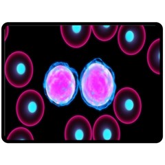 Cell Egg Circle Round Polka Red Purple Blue Light Black Double Sided Fleece Blanket (large)  by Mariart