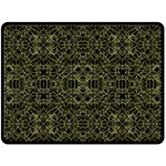 Golden Geo Tribal Pattern Double Sided Fleece Blanket (Large)  80 x60  Blanket Front