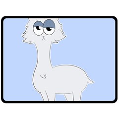 Grumpy Persian Cat Llama Double Sided Fleece Blanket (large)  by Catifornia