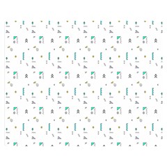 White Triangle Wave Waves Chevron Polka Circle Double Sided Flano Blanket (medium)  by Mariart
