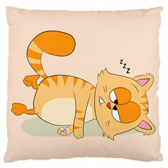 Even Cat Hates Monday Large Flano Cushion Case (two Sides)
