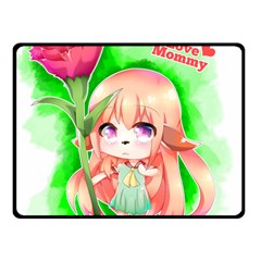 Happy Mother s Day Furry Girl Double Sided Fleece Blanket (small)  by Catifornia