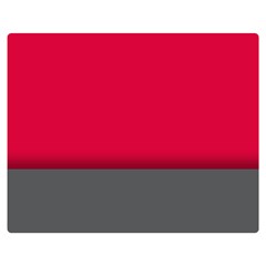 Red Gray Flag Line Horizontal Double Sided Flano Blanket (medium)  by Mariart