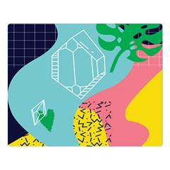 Behance Feelings Beauty Waves Blue Yellow Pink Green Leaf Double Sided Flano Blanket (large)  by Mariart