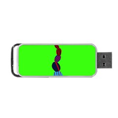 Egg Line Rainbow Green Portable Usb Flash (one Side) by Mariart