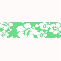 Hibiscus Flowers Green White Hawaiian Large Bar Mats by Mariart