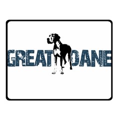 Great Dane Fleece Blanket (small) by Valentinaart