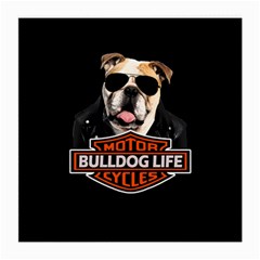 Bulldog Biker Medium Glasses Cloth (2-side) by Valentinaart