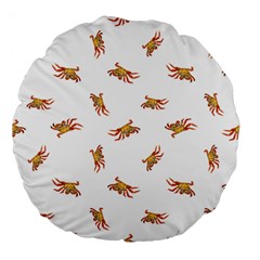 Crabs Photo Collage Pattern Design Large 18  Premium Flano Round Cushions by dflcprints