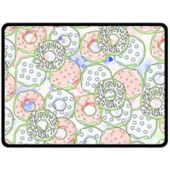 Donuts Pattern Double Sided Fleece Blanket (large)  by ValentinaDesign