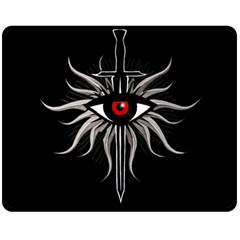Inquisition Symbol Double Sided Fleece Blanket (medium)  by Valentinaart