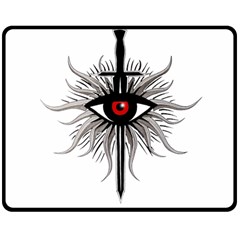 Inquisition Symbol Double Sided Fleece Blanket (medium)  by Valentinaart