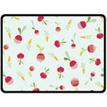 Root Vegetables Pattern Carrots Double Sided Fleece Blanket (Large)  80 x60  Blanket Back