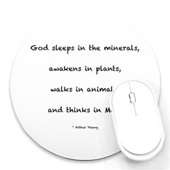 Inspirational Quote (arthur Young) Round Mousepads by DeneWestUK