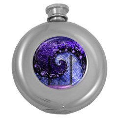 Beautiful Violet Spiral For Nocturne Of Scorpio Round Hip Flask (5 Oz) by jayaprime