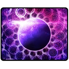 Beautiful Violet Nasa Deep Dream Fractal Mandala Fleece Blanket (medium)  by jayaprime