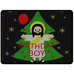 Jesus - Christmas Double Sided Fleece Blanket (large)  by Valentinaart