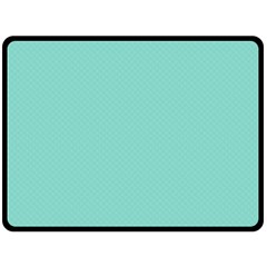 Tiffany Aqua Blue Puffy Quilted Pattern Double Sided Fleece Blanket (large)  by PodArtist