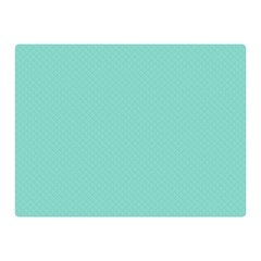 Tiffany Aqua Blue Puffy Quilted Pattern Double Sided Flano Blanket (mini)  by PodArtist