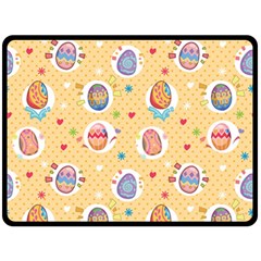 Fun Easter Eggs Double Sided Fleece Blanket (large)  by allthingseveryone