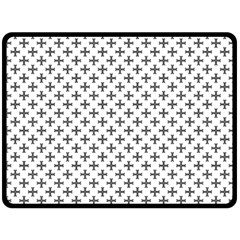 Black Cross Double Sided Fleece Blanket (large)  by jumpercat