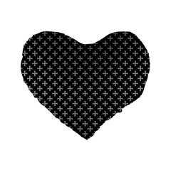 White Cross Standard 16  Premium Flano Heart Shape Cushions