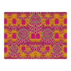 Fern Landscape In Harmony With Bleeding Hearts Fantasy Art Double Sided Flano Blanket (mini)  by pepitasart