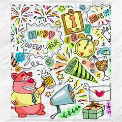 Doodle New Year Party Celebration Canvas 8  X 10  by Celenk