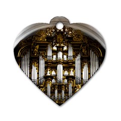 Organ Church Music Organ Whistle Dog Tag Heart (one Side)