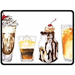 Coffee And Milkshakes Double Sided Fleece Blanket (large)  by KuriSweets