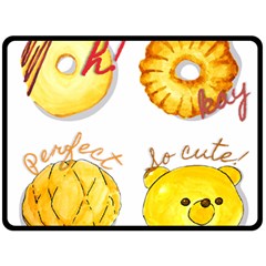 Cute Bread Double Sided Fleece Blanket (large)  by KuriSweets