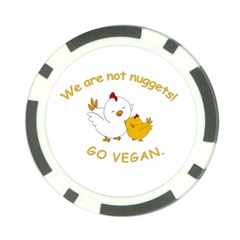 Go Vegan - Cute Chick  Poker Chip Card Guard (10 Pack)
