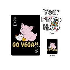 Go Vegan - Cute Pig And Chicken Playing Cards 54 (mini) 