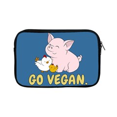 Go Vegan - Cute Pig And Chicken Apple Ipad Mini Zipper Cases
