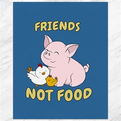 Friends Not Food - Cute Pig And Chicken Canvas 16  X 20  