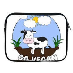 Friends Not Food - Cute Cow Apple Ipad 2/3/4 Zipper Cases by Valentinaart