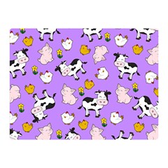 The Farm Pattern Double Sided Flano Blanket (mini)  by Valentinaart