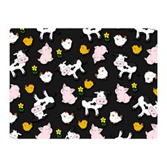 The Farm Pattern Double Sided Flano Blanket (mini)  by Valentinaart