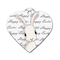 Easter Bunny  Dog Tag Heart (one Side)