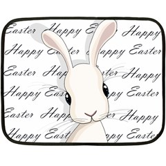 Easter Bunny  Double Sided Fleece Blanket (mini)  by Valentinaart